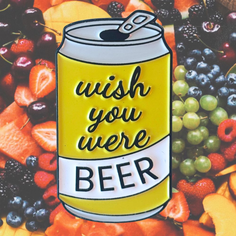 WISH YOU WERE BEER PIN