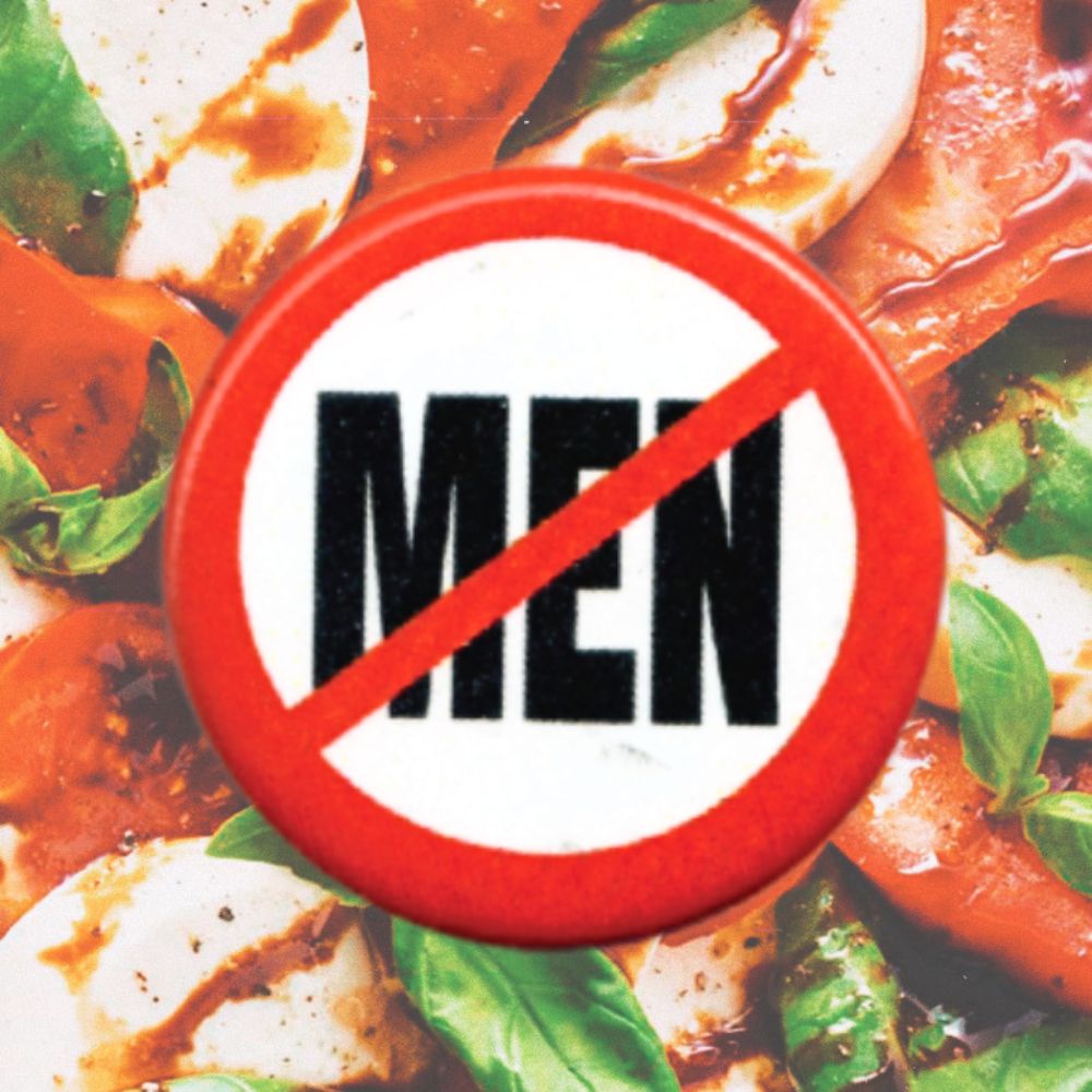 NO MEN BUTTON