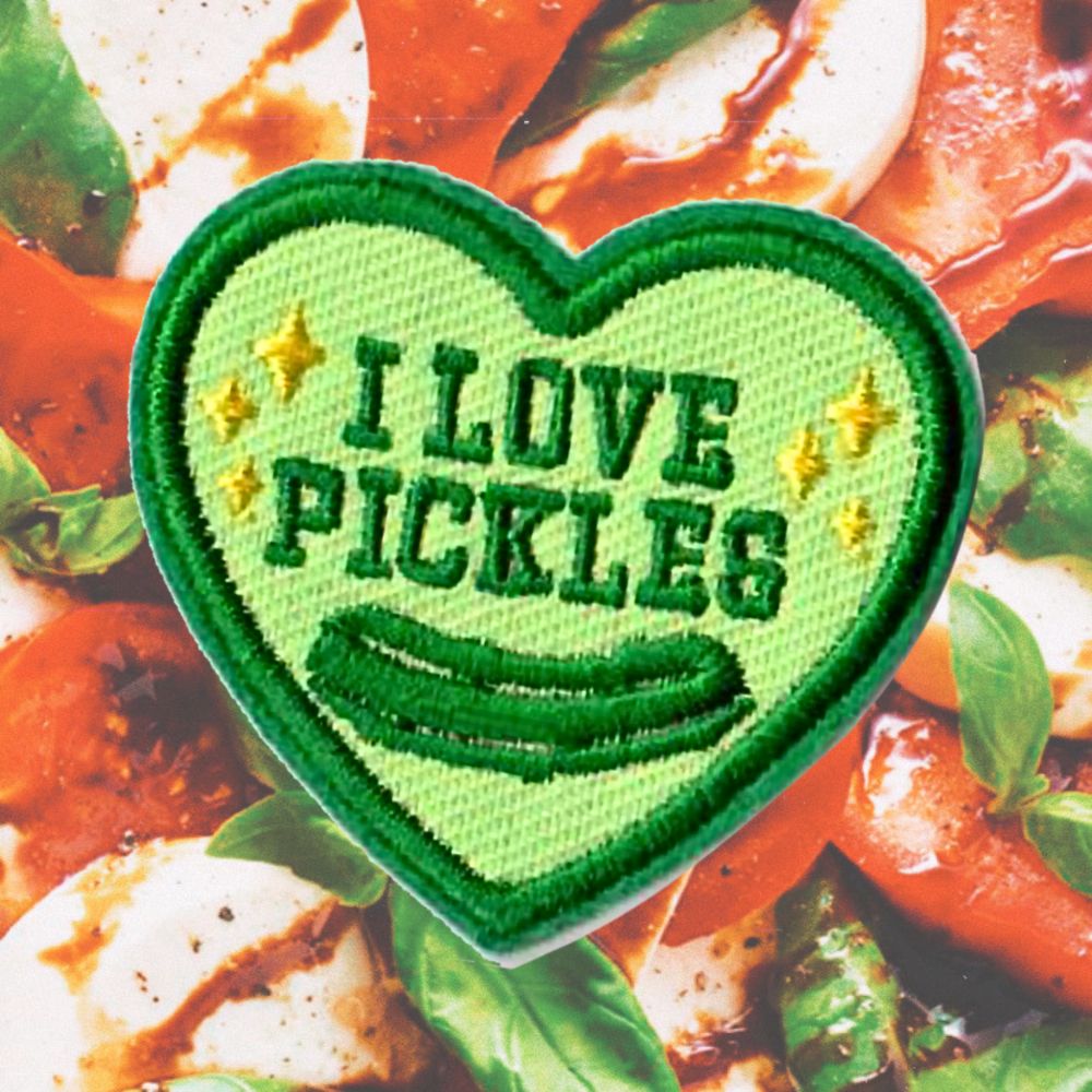 I LOVE PICKLES HEART PATCH